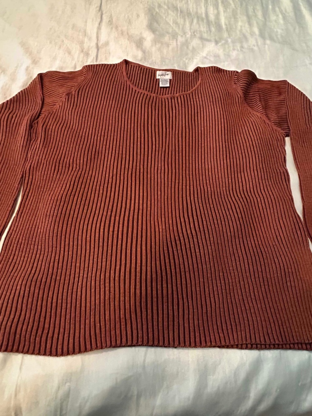 SWEATER, PULLOVER, 100% SILK, COPPER & BLACK, SIZE 2XL COPPER & BLACK, VERTICAL